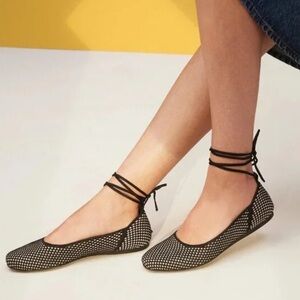 Rothy's Black and White Flats the Square